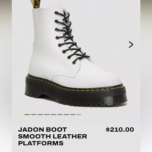 Dr. Martens Platform White Leather Boots